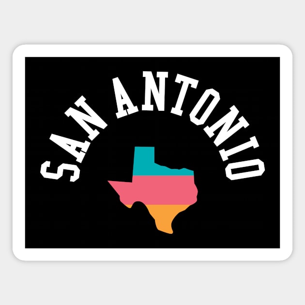 San Antonio Pride Basketball Fan T-Shirt: Show Your Love for Texas Hoops & Local Spirit Magnet by CC0hort